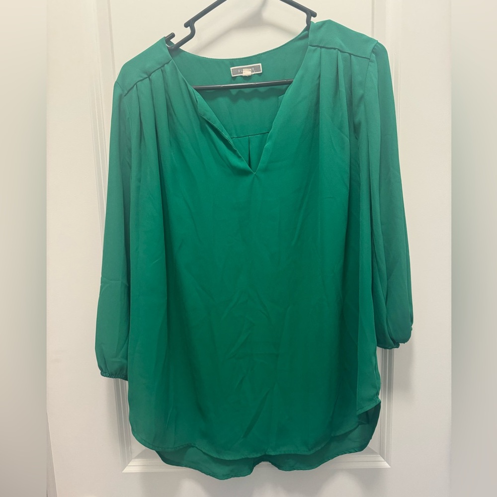 Pleione Green Blouse